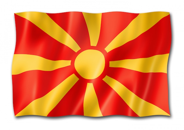 Bandeira da Macedônia isolada