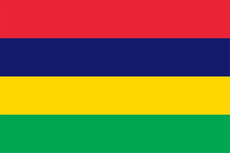 Foto bandeira da maurícia da maurícia