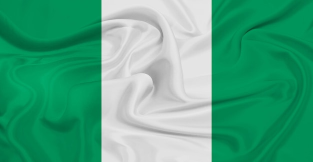 Foto bandeira da nigéria voando no ar