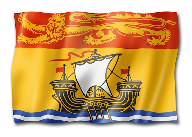Bandeira da província de New Brunswick Canadá