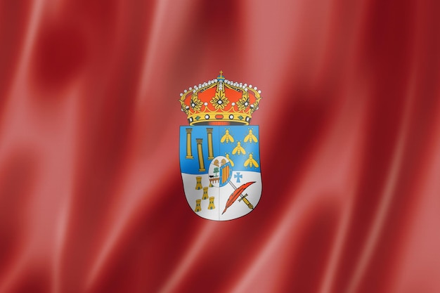 Bandeira da província de Salamanca, Espanha acenando a coleção de banners. Ilustração 3D