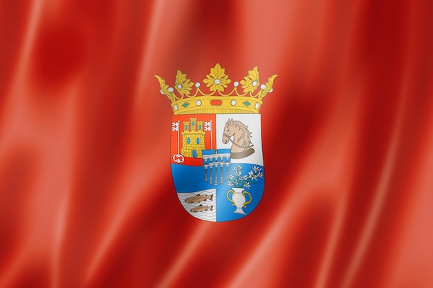 Bandeira da província de Segóvia Espanha acenando a coleção de banner ilustração 3D