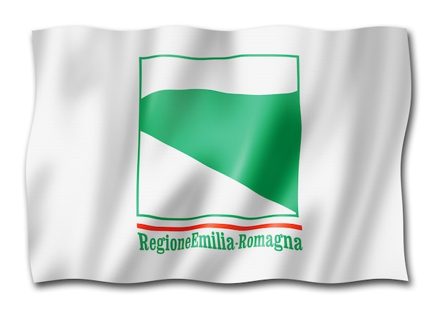 Bandeira da região de Emilia Romagna Itália