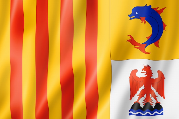 Bandeira da região de Provence-Alpes-Cote d Azur, França