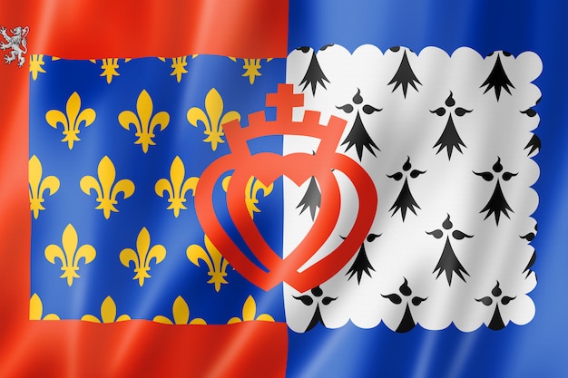 Bandeira da região do País do Loire, França