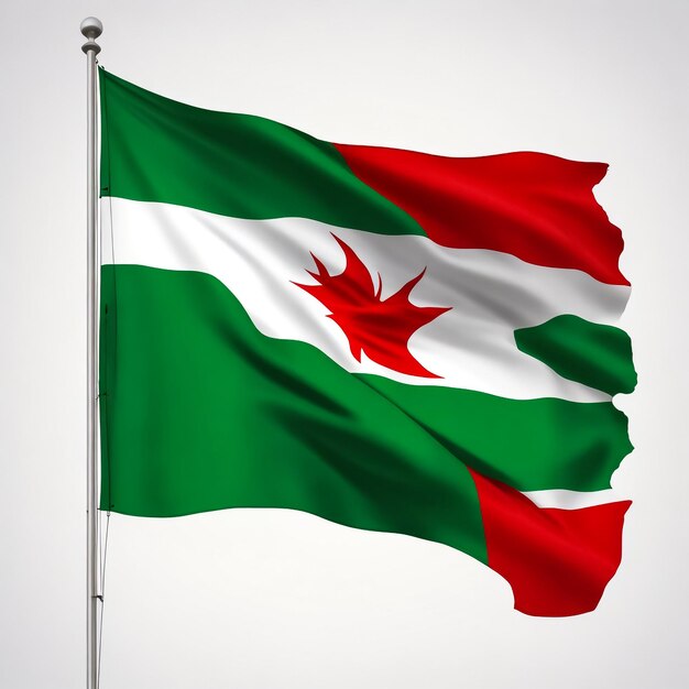 Foto bandeira da república árabe democrática sahrawi imagem gerada por computador renderização 3d