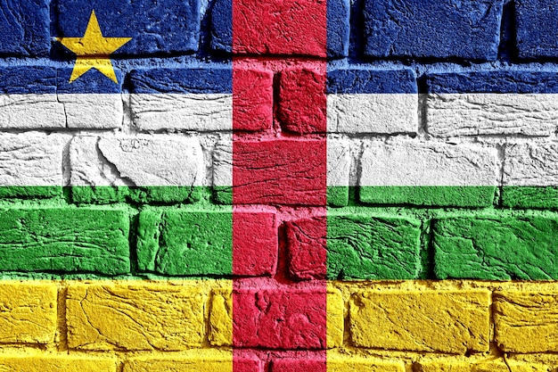 Bandeira da República Centro-Africana na parede