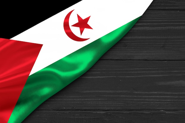 Bandeira da República Árabe Sahrawi Democrática Copiar espaço