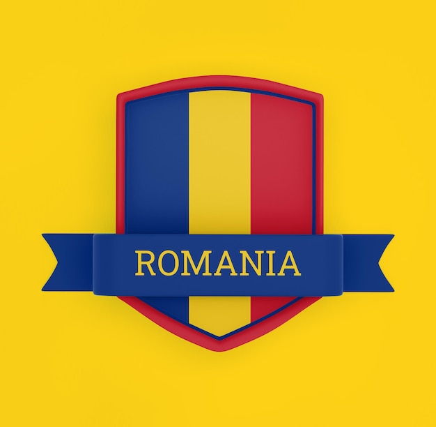 Foto bandeira da romênia com banner