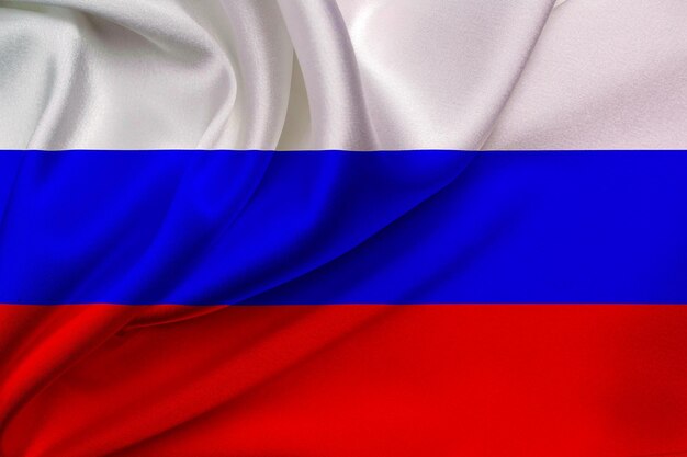 Bandeira da Rússia 3d ilustração da bandeira da Rússia acenando