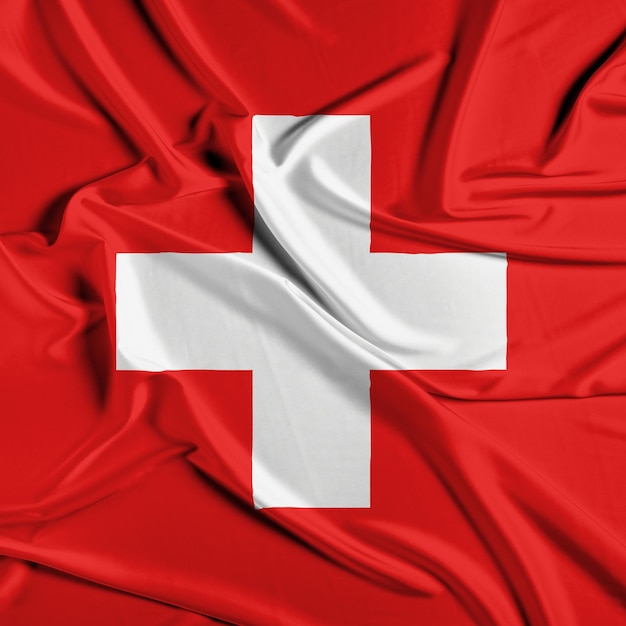 Bandeira da Suíça Redondo quadrado retangular Distintivo de emblemas de ícones isolados prontos