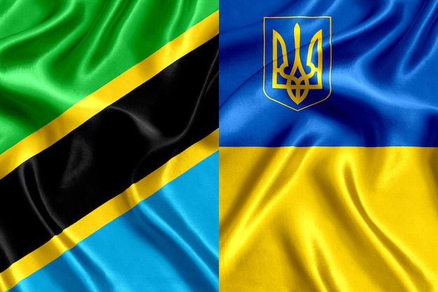 Bandeira da Tanzânia e Ucrânia
