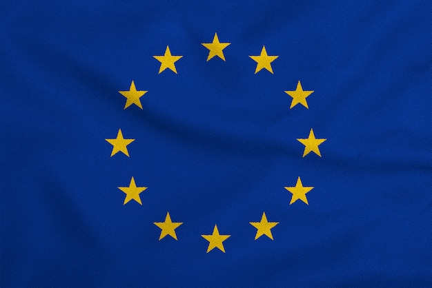 Bandeira da União Europeia em tecido de malha