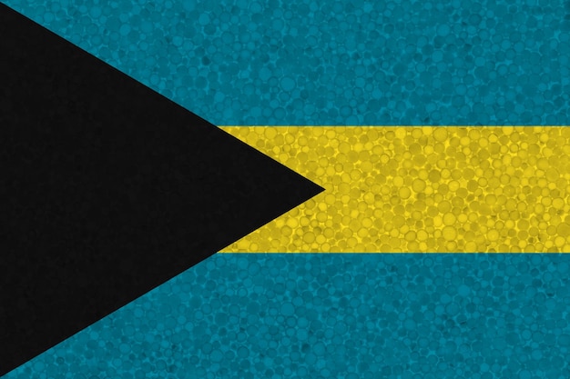 Bandeira das bahamas na textura de isopor