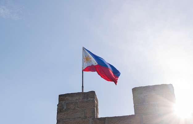 Foto bandeira das filipinas ao ar livre