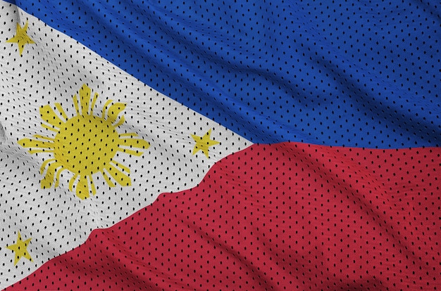 Bandeira das Filipinas impressa em uma malha de nylon poliéster