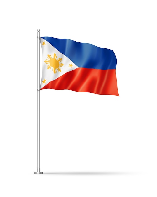 Bandeira das filipinas isolada em branco