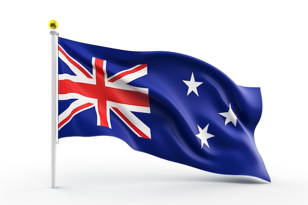 Bandeira das Ilhas Cook isolada em branco