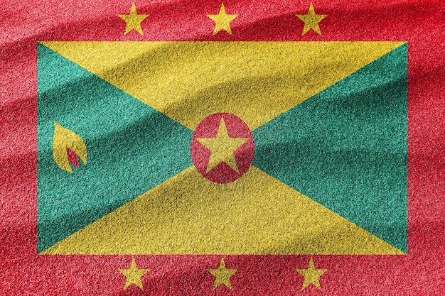 Bandeira de areia da Grenada Bandeira nacional de areia de fundo