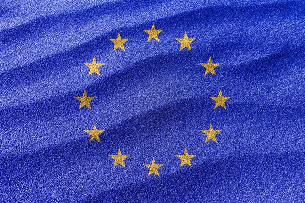 Bandeira de areia da União Europeia bandeira nacional