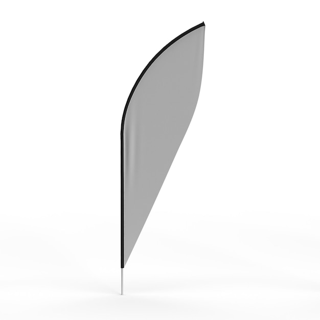 Bandeira de bandeira acenando exibição de exibição ilustração Extreme Shape 3 para maquete e sinalização