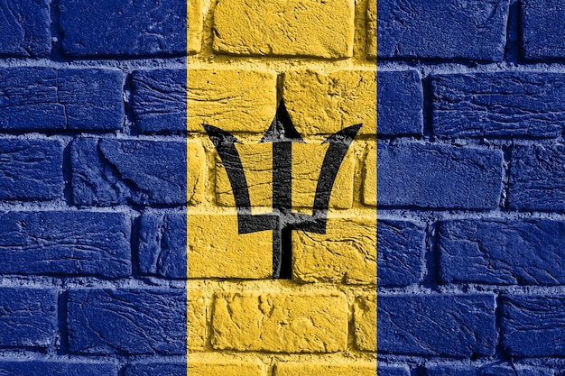 Bandeira de Barbados na parede