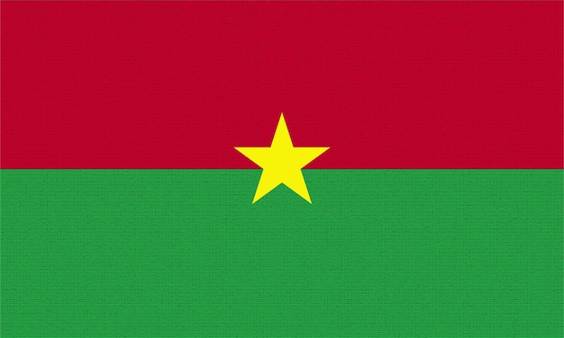 Foto bandeira de burkina faso com efeito ondulado devido ao vento