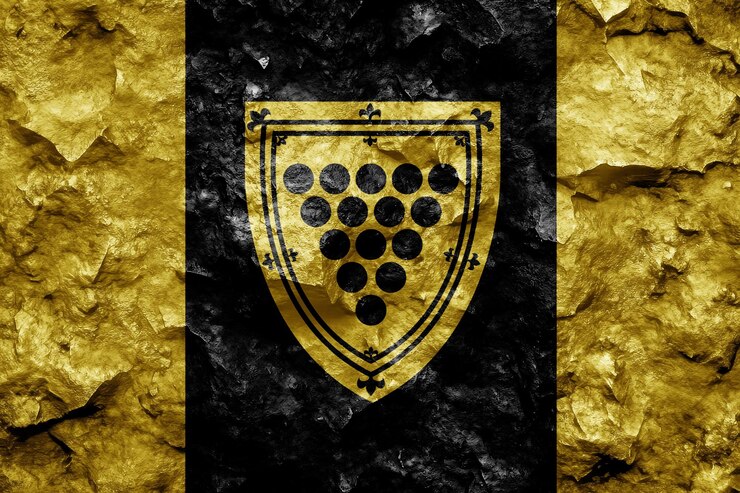 Foto bandeira de cornwall em um fundo grunge