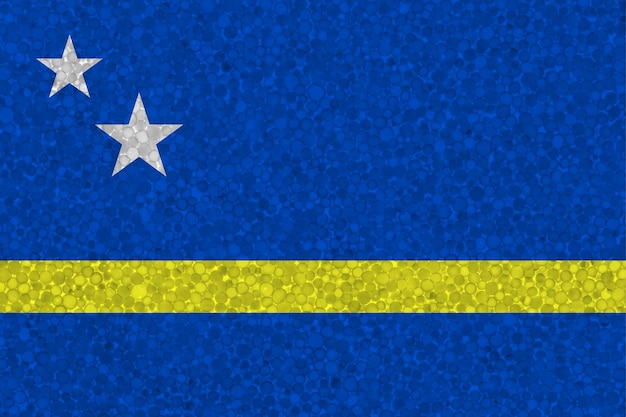 Bandeira de curaçao na textura de isopor