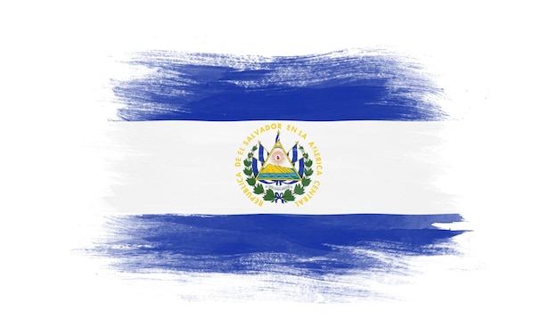 Bandeira de El Salvador pincelada bandeira nacional