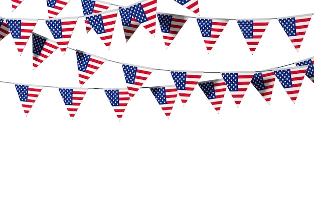 Bandeira de estrelas e listras dos eua contra um fundo liso d renderização