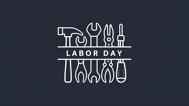 Bandeira de Feliz Dia do Trabalho Ilustração do Dia Internacional do Trabalho