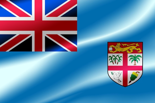 Bandeira de Fiji como pano de fundo.