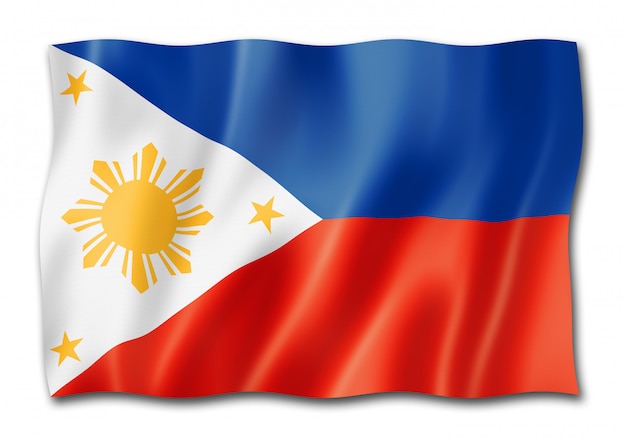 Bandeira de filipinas isolada