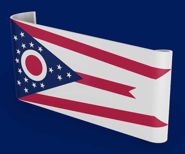 Bandeira de fita da bandeira de Ohio