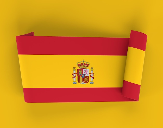 Bandeira de fita da espanha