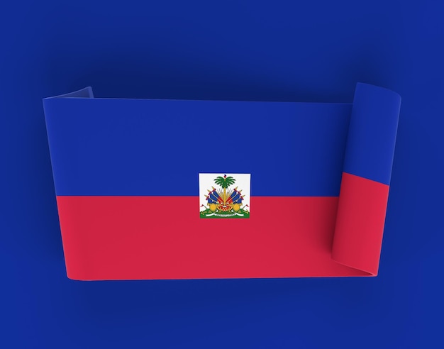 Bandeira de fita do haiti