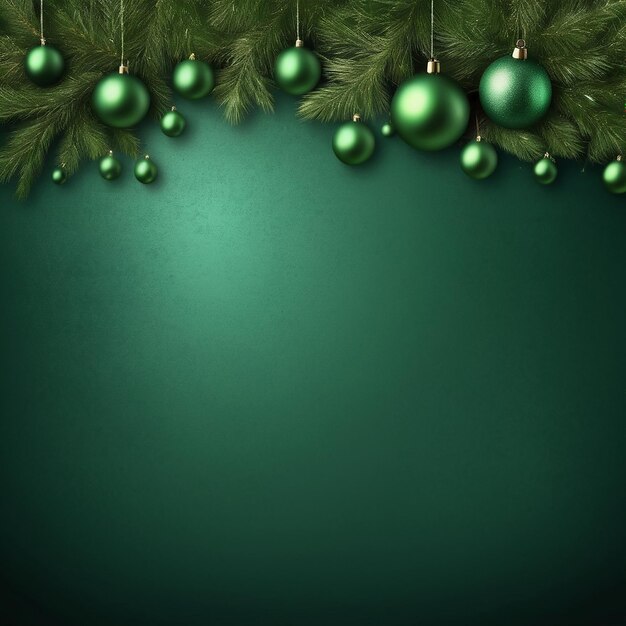 Bandeira de fundo de Natal verde com design de textura metálica e iluminação central suave