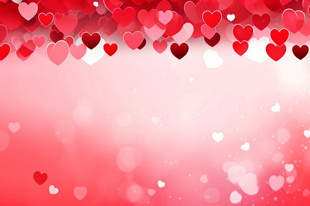 Foto bandeira de fundo do dia dos namorados com um panorama abstrato e corações vermelhos simbolizando o amor