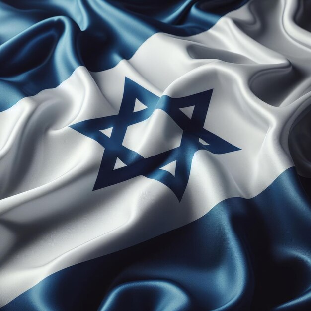 bandeira de israel com bandeira ondulante