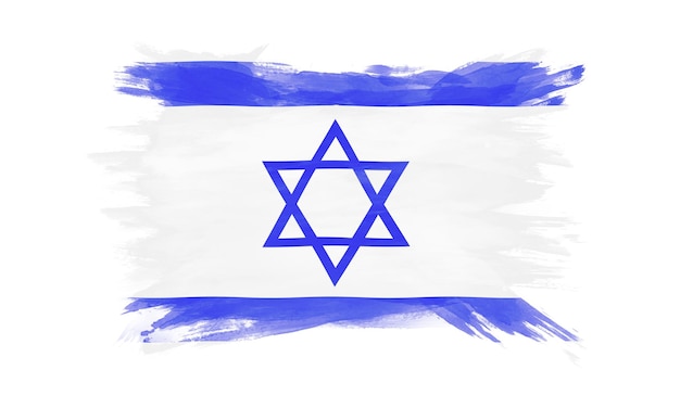 Bandeira de Israel com traço de pincel Bandeira nacional