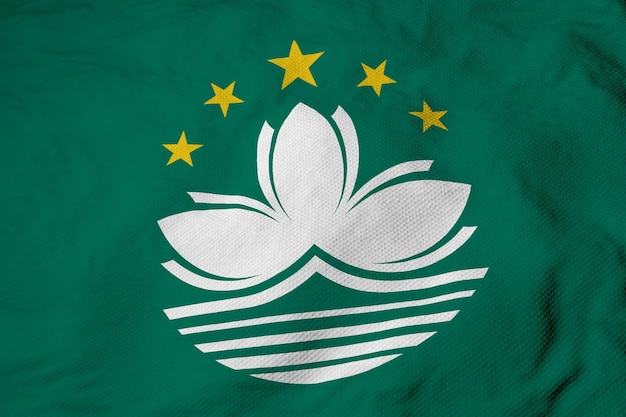 Bandeira de Macau em renderização 3D