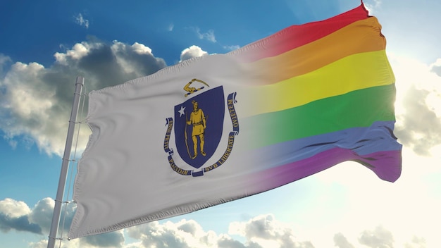 Bandeira de Massachusetts e LGBT