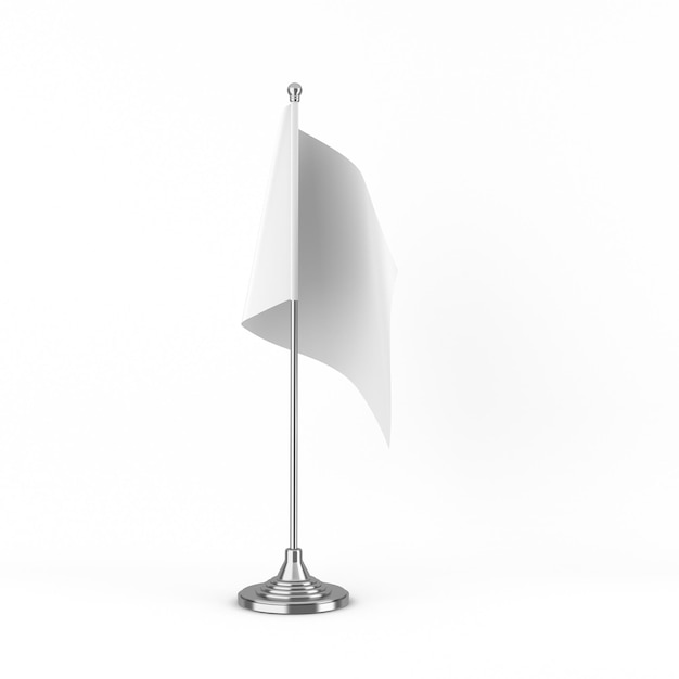 Bandeira de mesa traseira lado direito em fundo branco