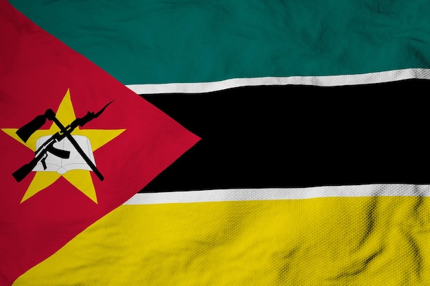 Bandeira de Moçambique em renderização em 3D