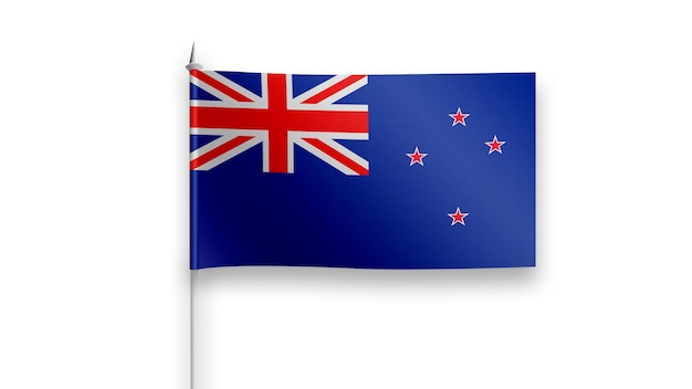 bandeira de new_zealand em um fundo branco