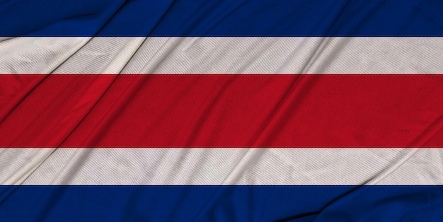 Bandeira de ondulação texturizada 3d da Costa Rica