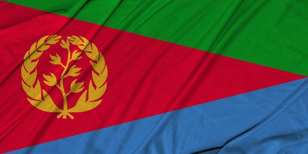 Bandeira de ondulação texturizada 3d da eritreia