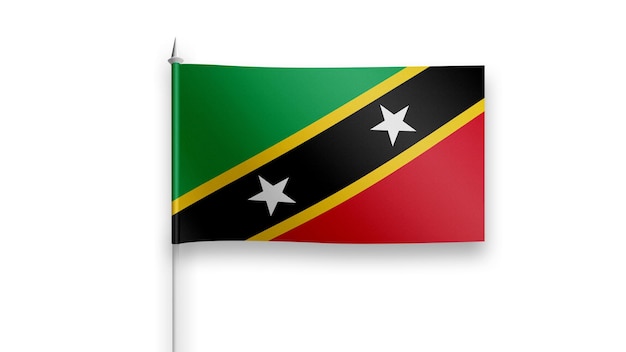 bandeira de saint_kitts_and_nevis em um fundo branco