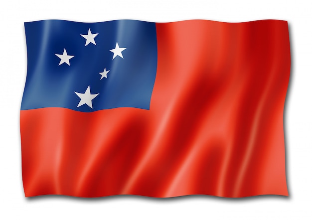 Bandeira de Samoa isolada